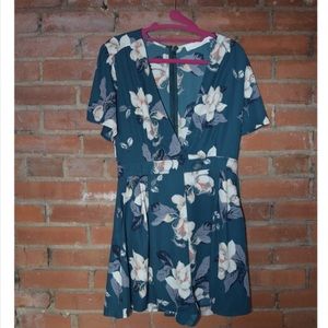 ASTR plunge neck Romper